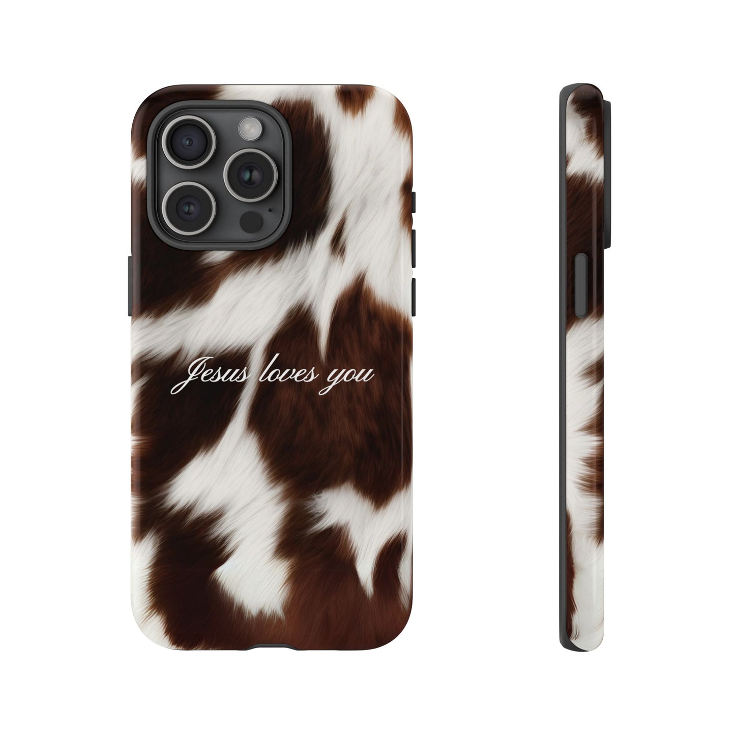 Jesus loves you Cow Phone Case