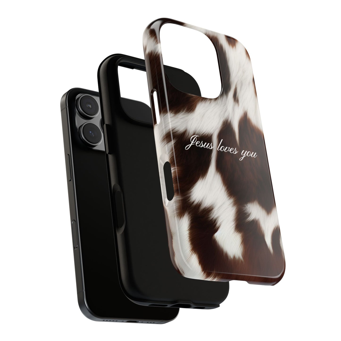 Jesus loves you Cow Phone Case