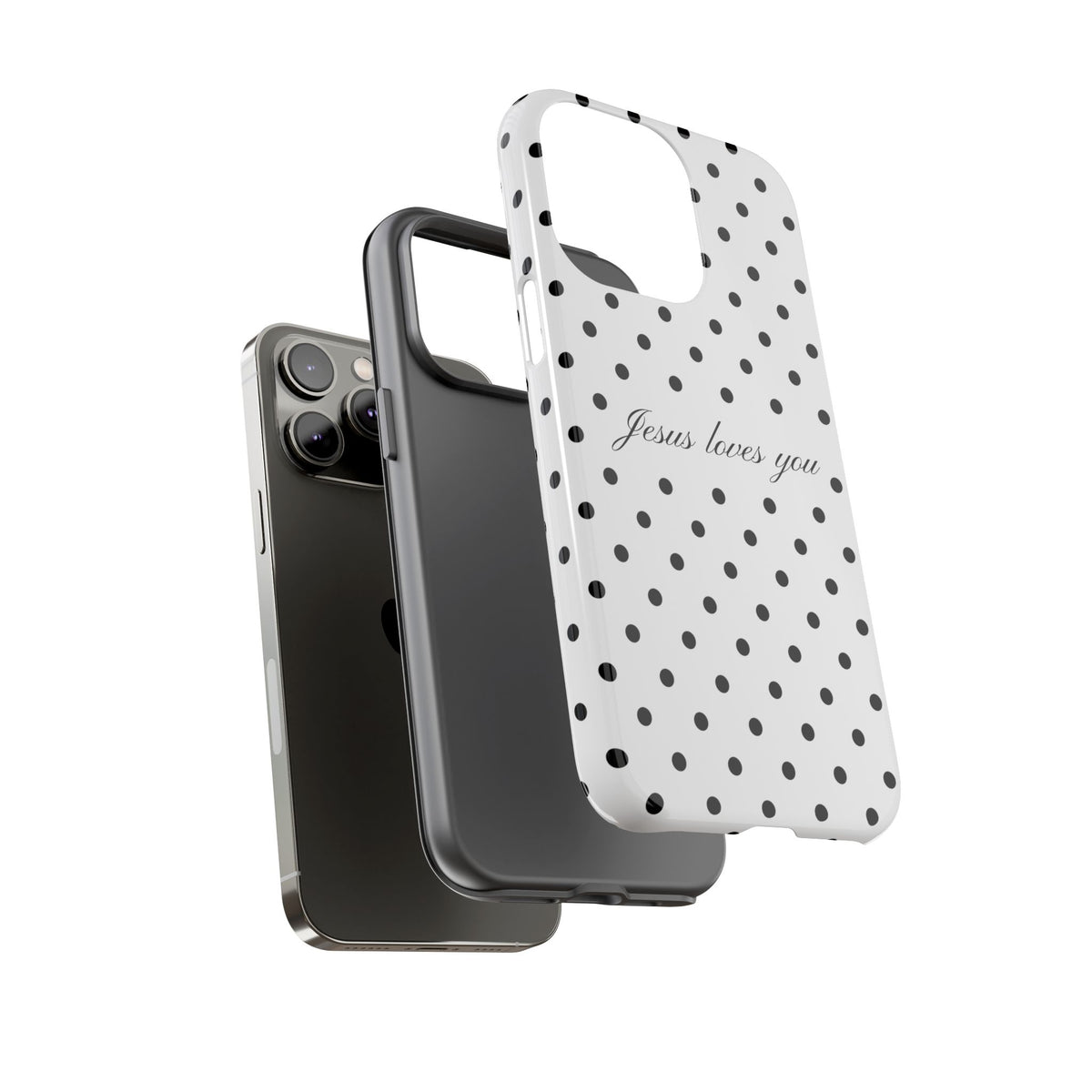 Jesus loves you Polka Dot Phone Case