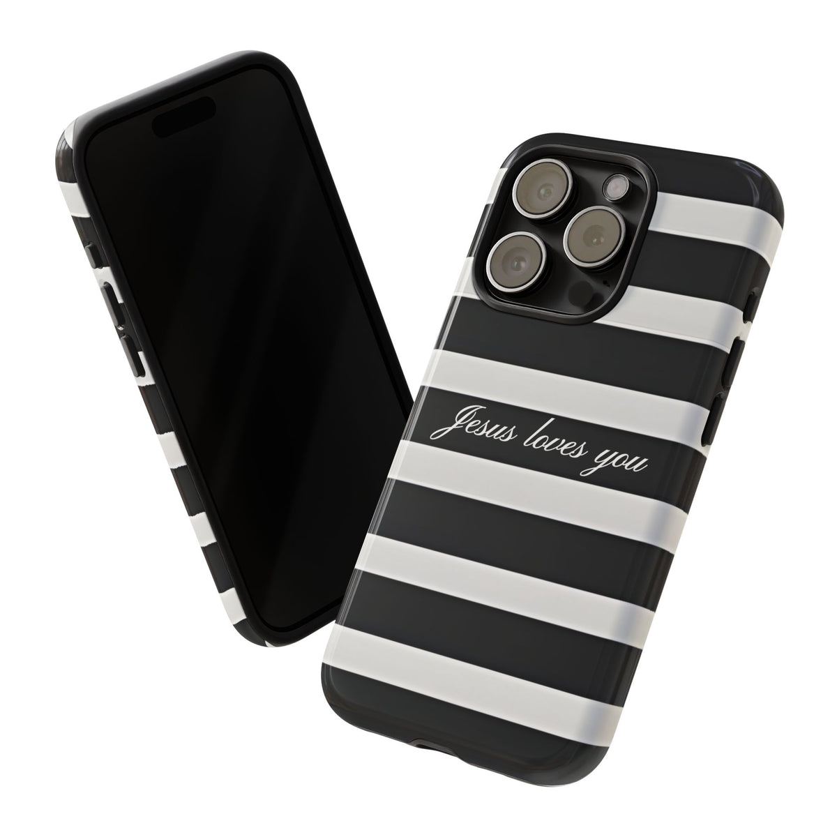 Jesus loves you Stripe Phone Case