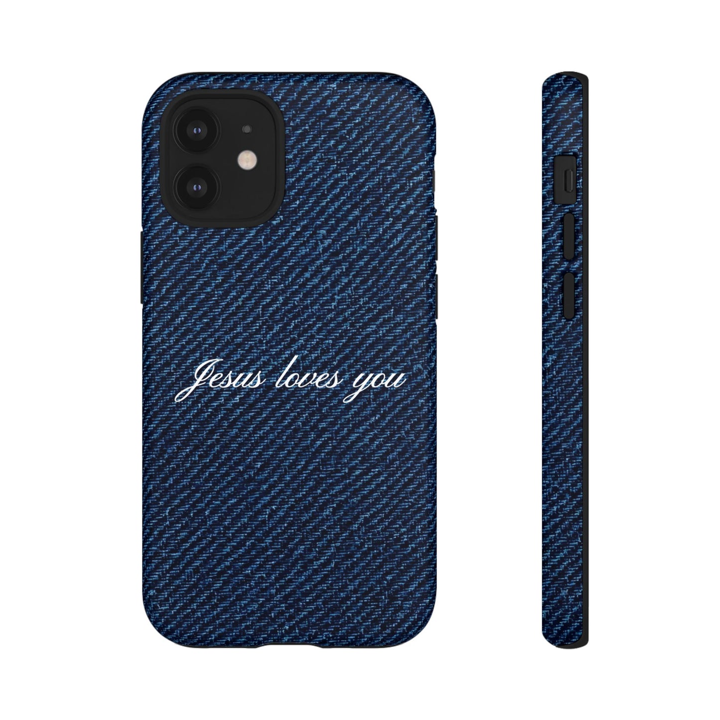 Jesus loves you Dark Denim Phone Case