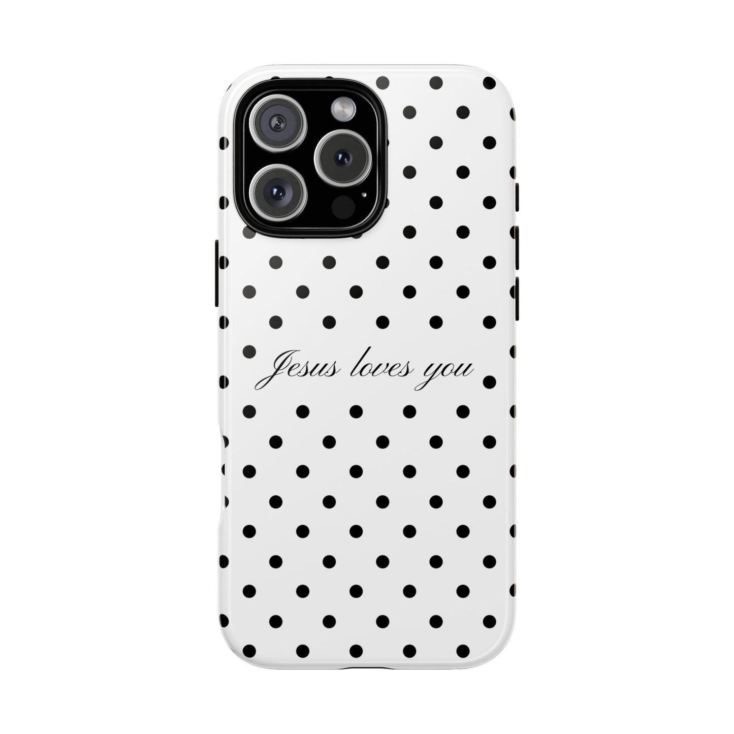 Jesus loves you Polka Dot Phone Case