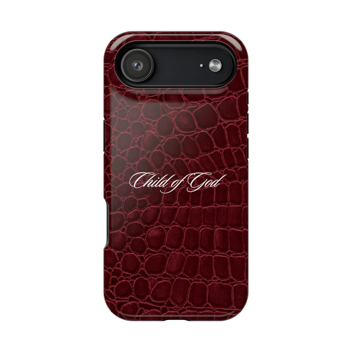 Child of God Burgundy Croc MagSafe Phone Case