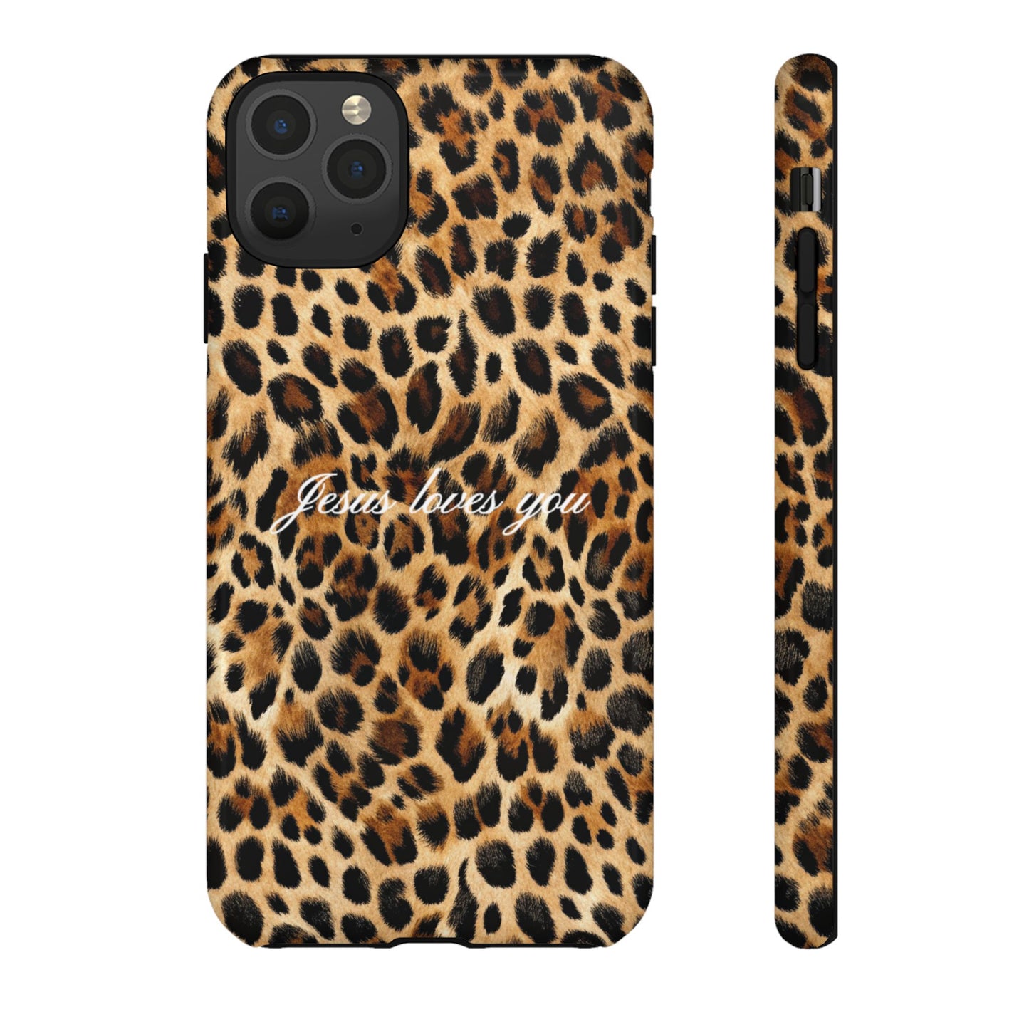Jesus Loves You Leopard Phone Case