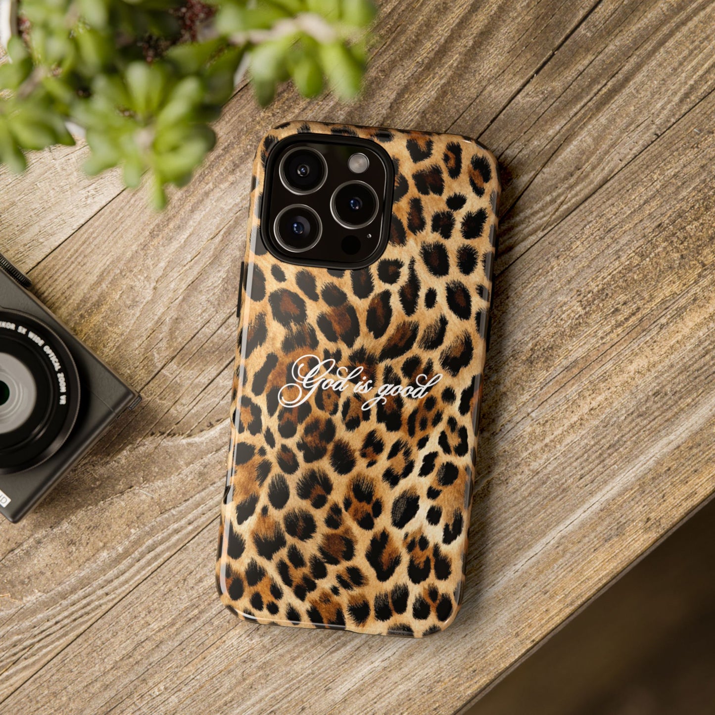 God is good Leopard Phone Case