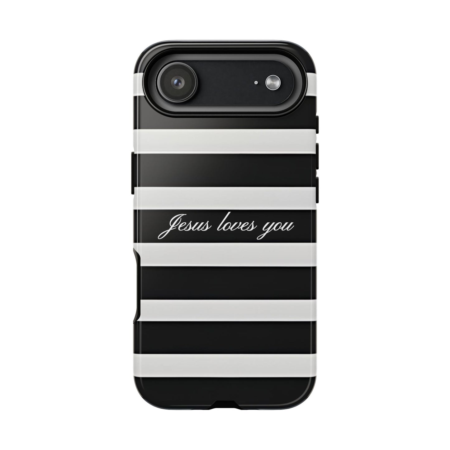 Jesus loves you Stripe Phone Case