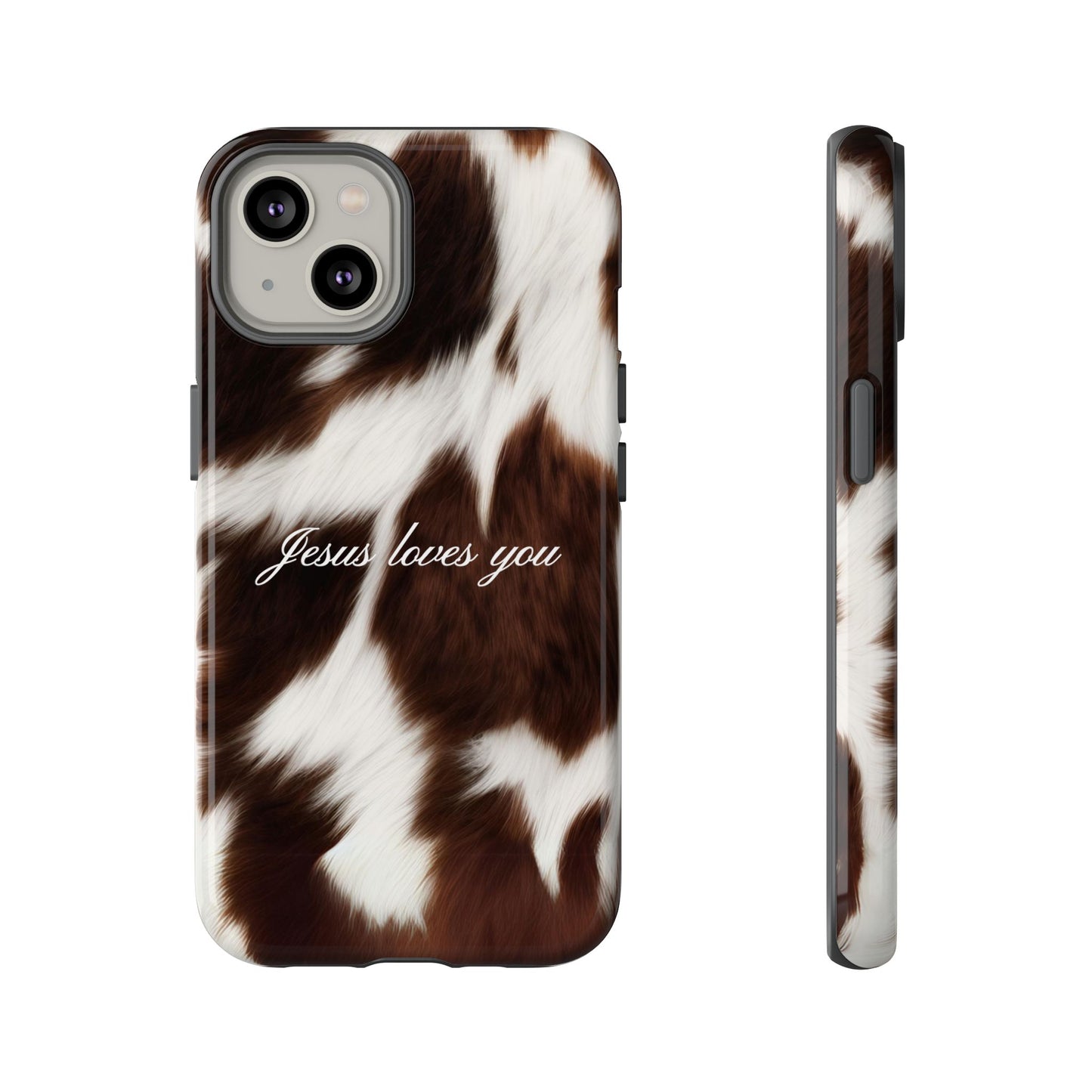 Jesus loves you Cow Phone Case