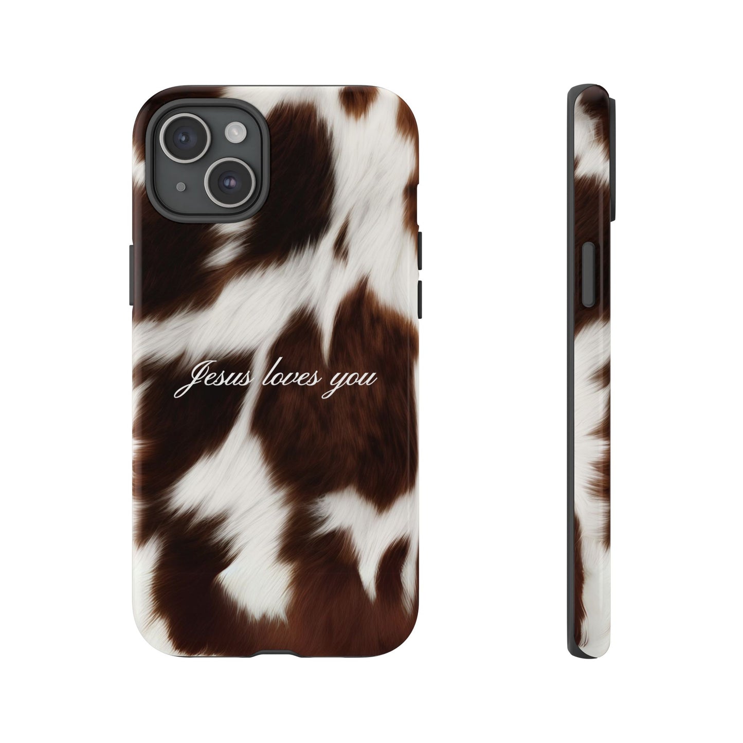 Jesus loves you Cow Phone Case