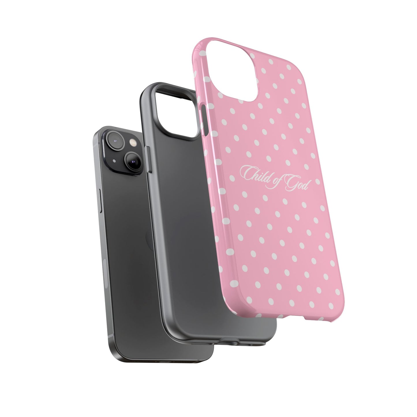 Child of God Pink Polka Dot Phone Case