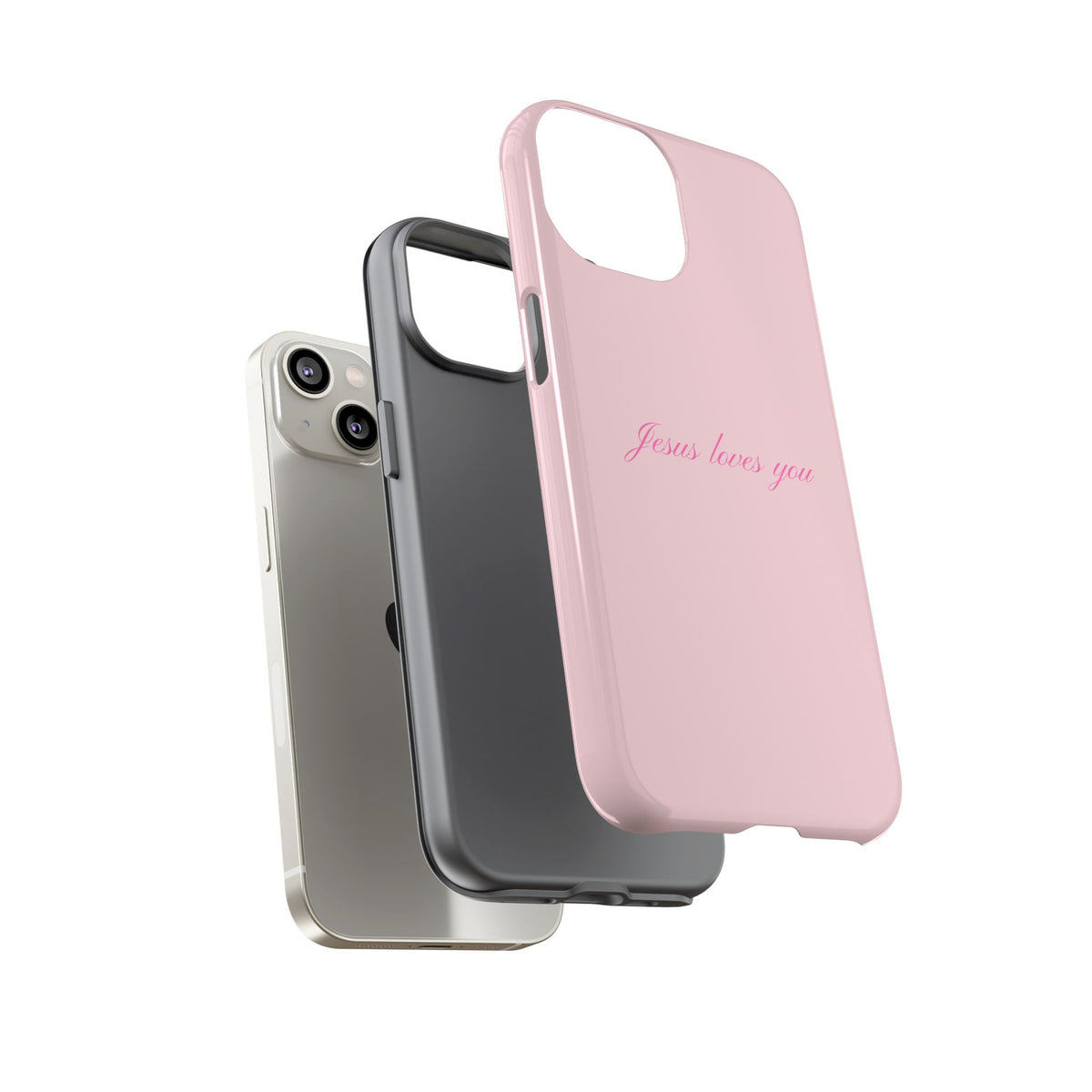 Jesus loves you Baby Pink Phone Case