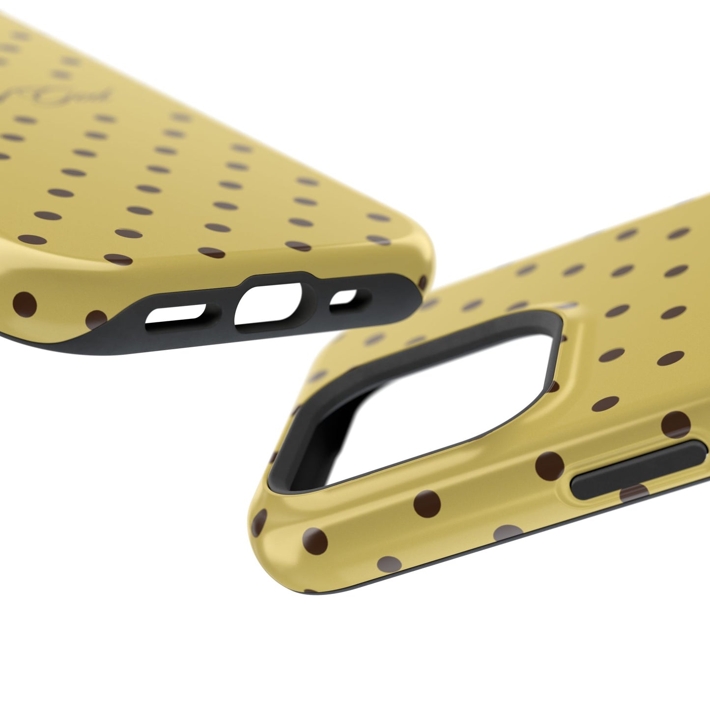 Child of God Yellow and Brown Polka Dot MagSafe Phone Case