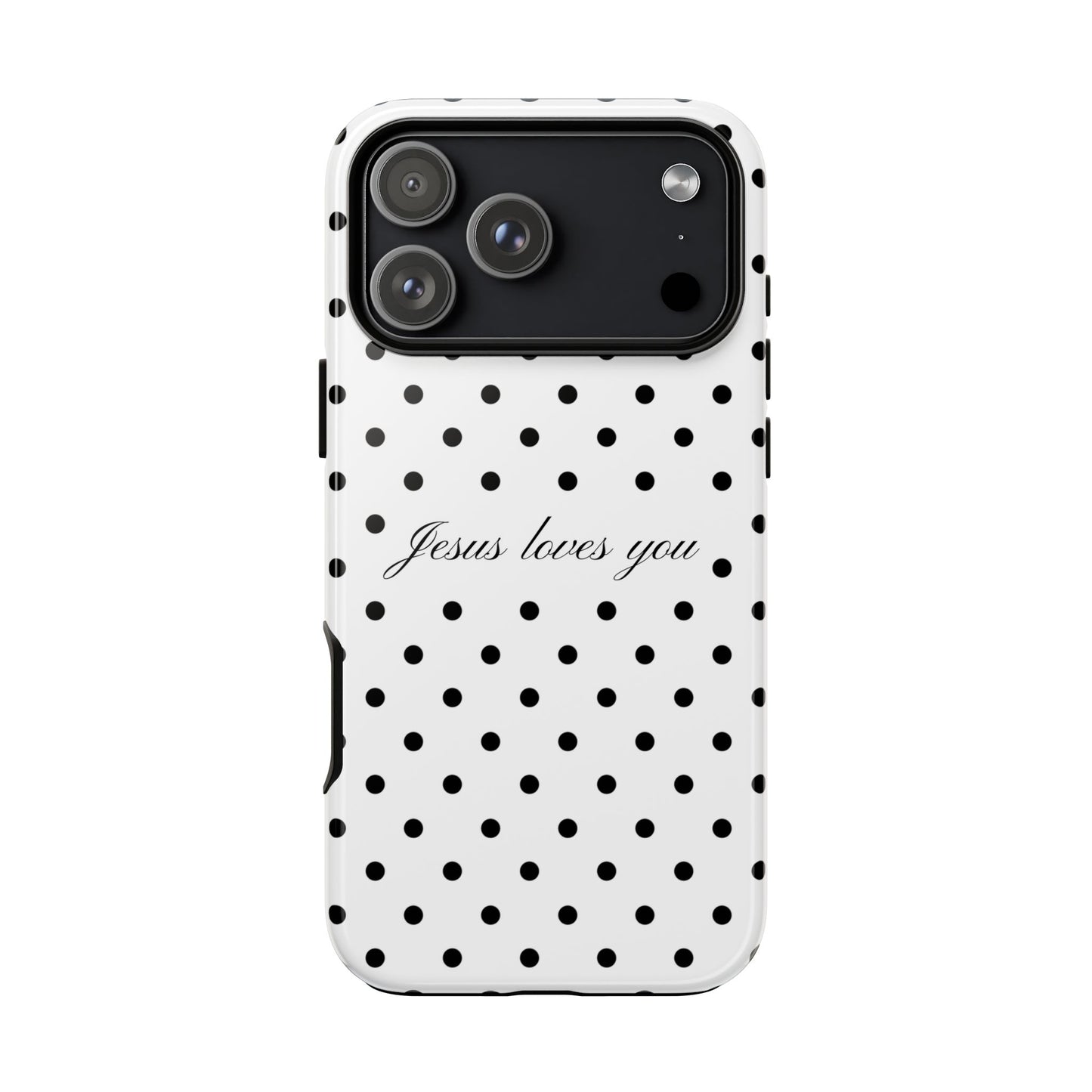 Jesus loves you Polka Dot Phone Case