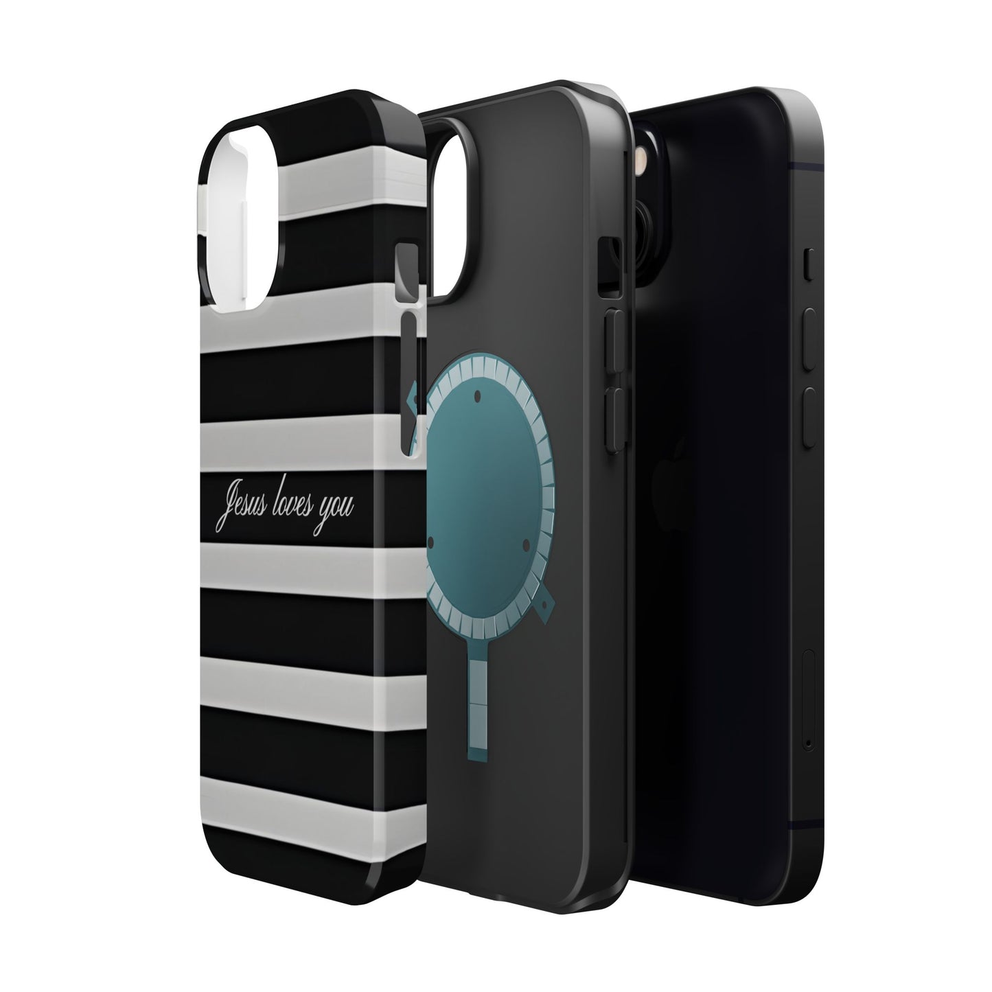 Jesus loves you Striped MagSafe Phone Case
