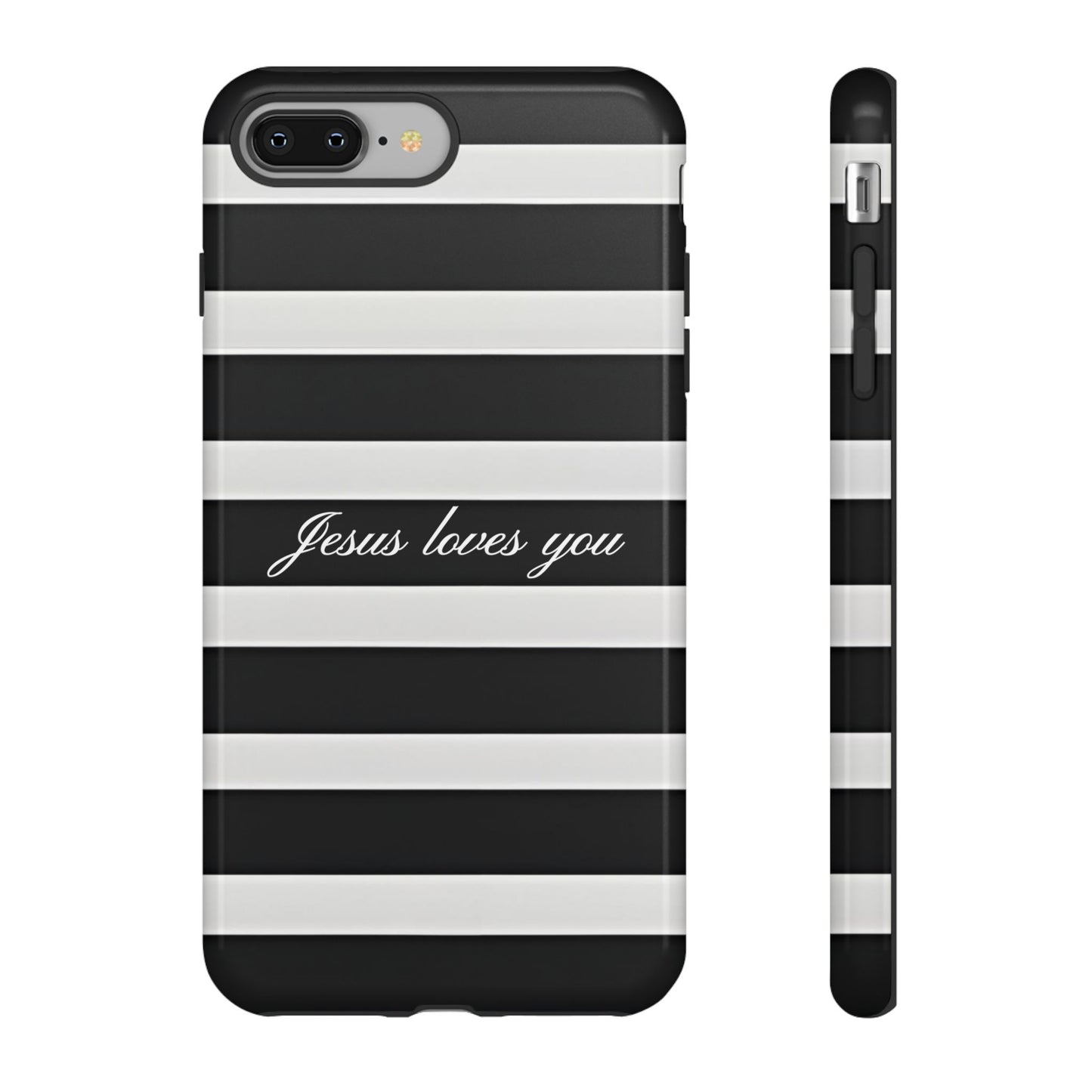 Jesus loves you Stripe Phone Case