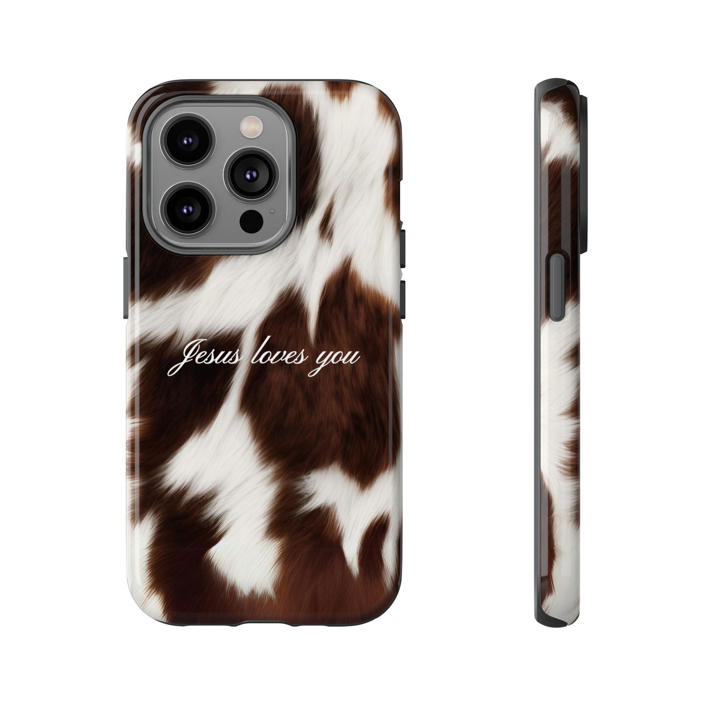 Jesus loves you Cow Phone Case