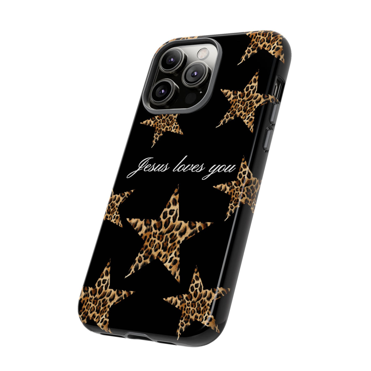 Jesus loves you Leopard Star phone case