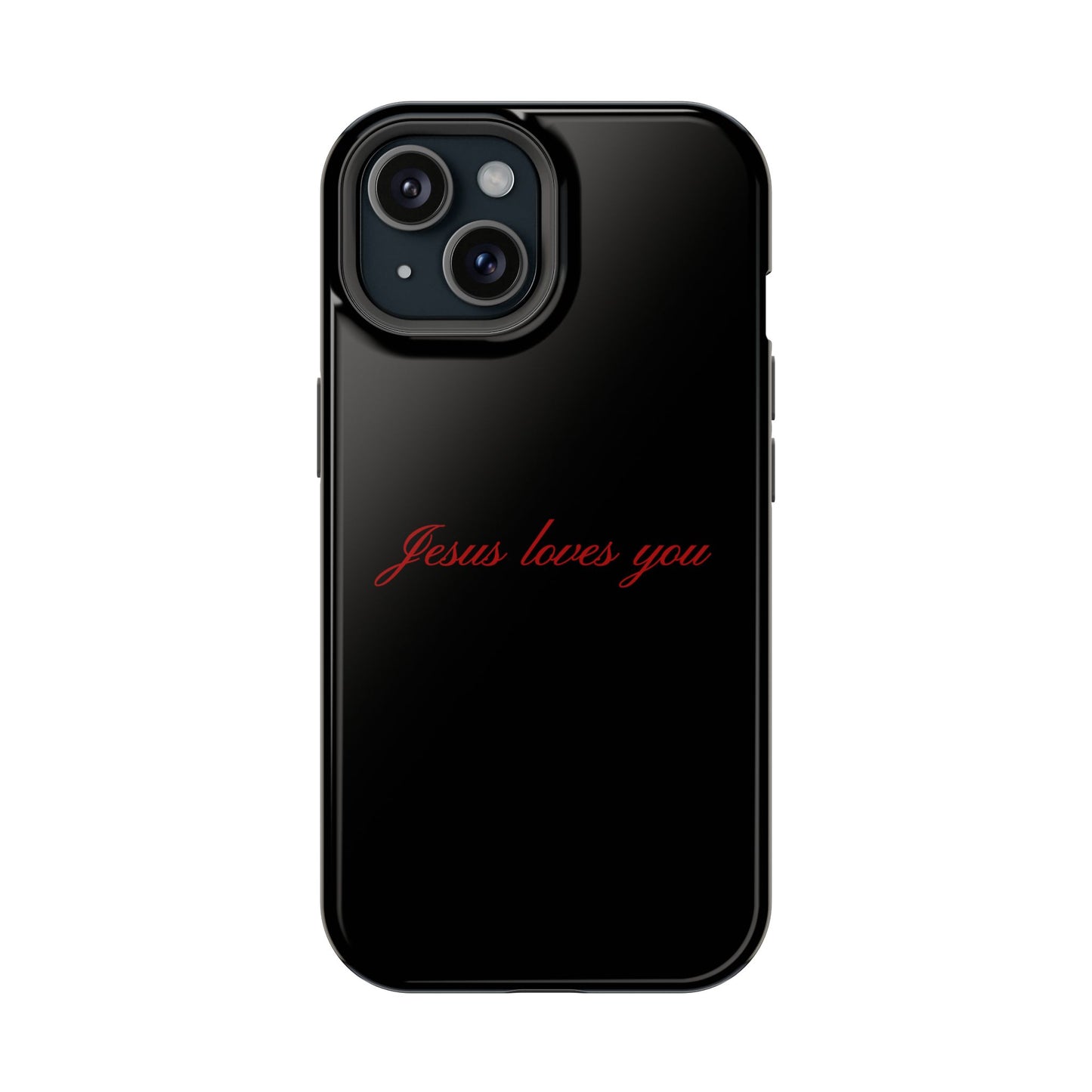 Jesus loves you Black MagSafe Phone Case