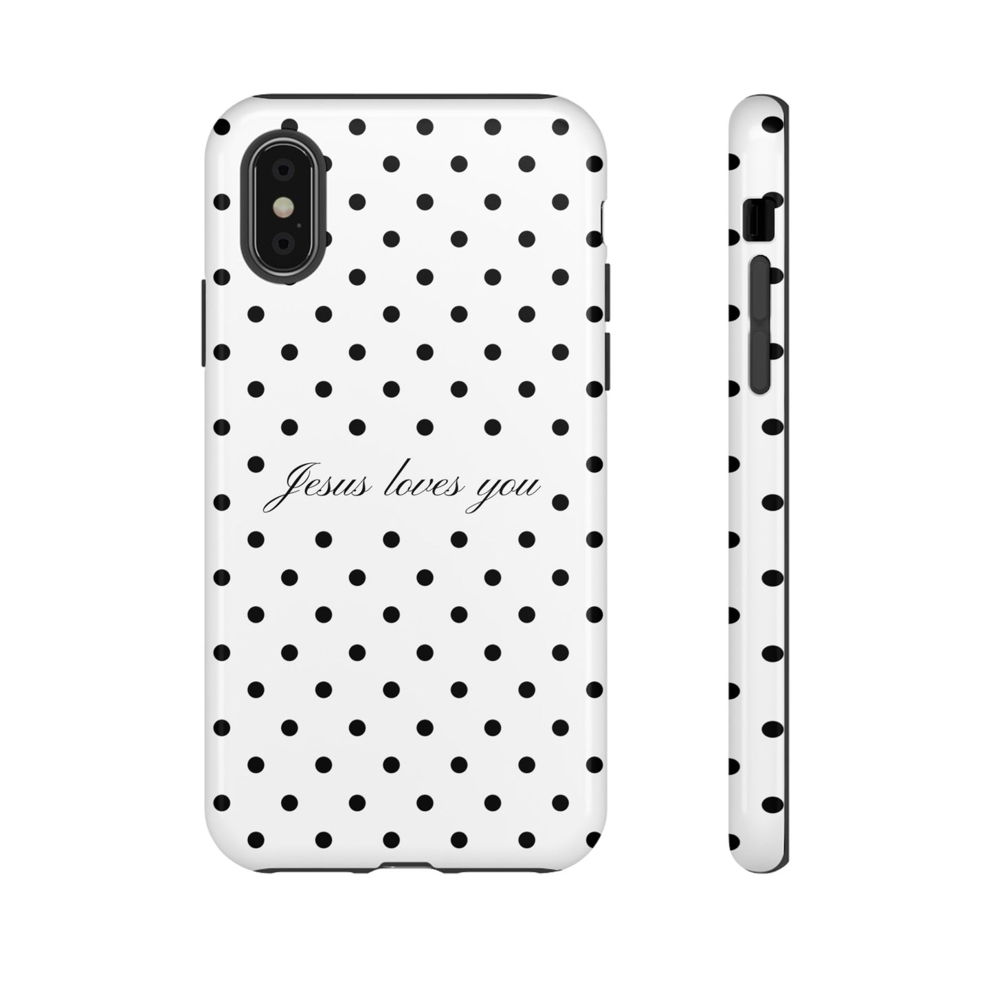 Jesus loves you Polka Dot Phone Case