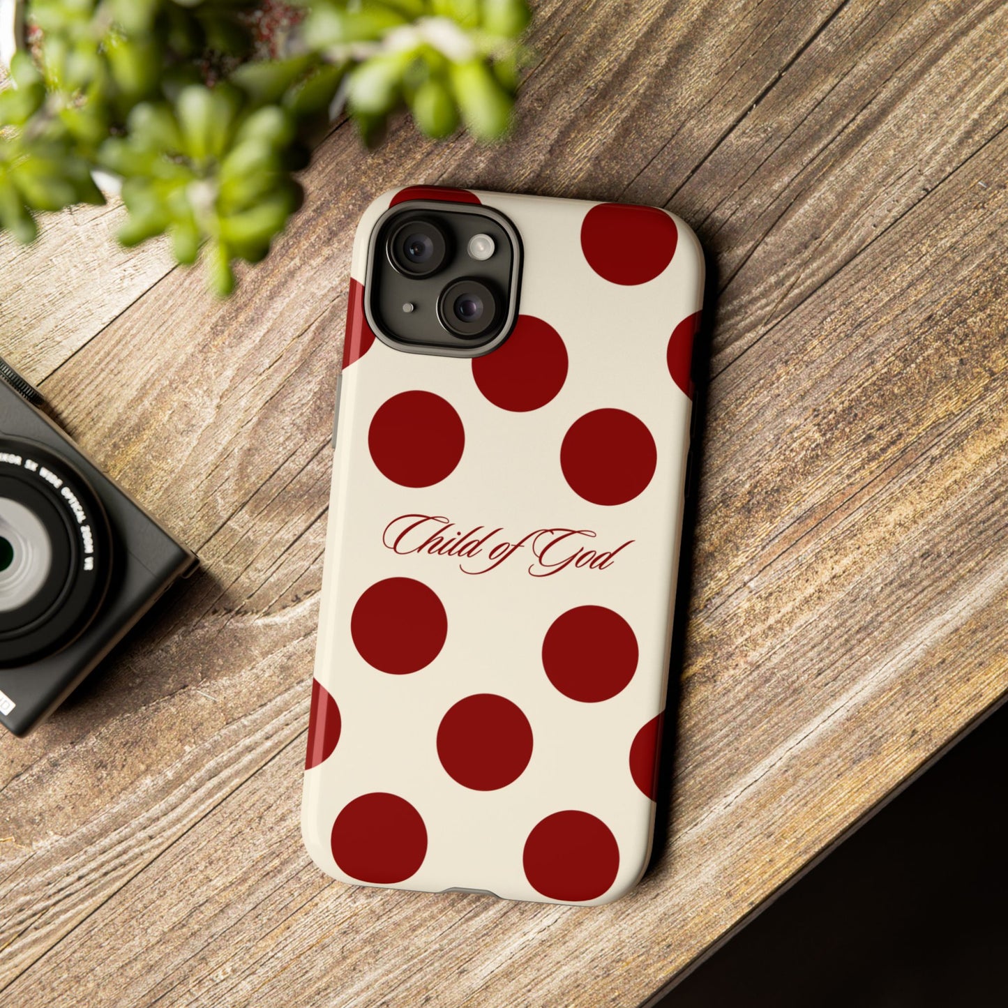 Child of God Red and Créame Phone Case