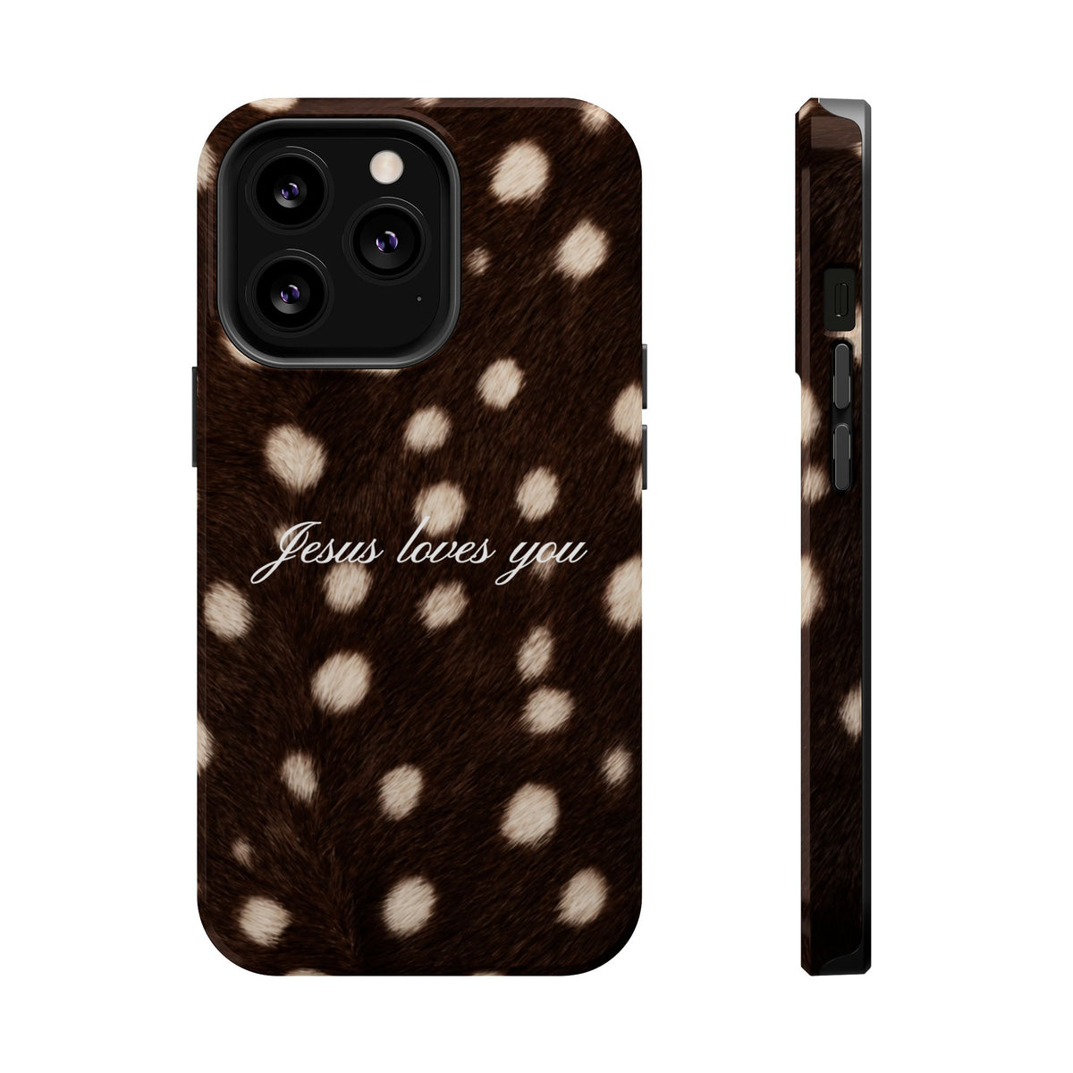 Jesus loves you Dark Fawn MagSafe Phone Case