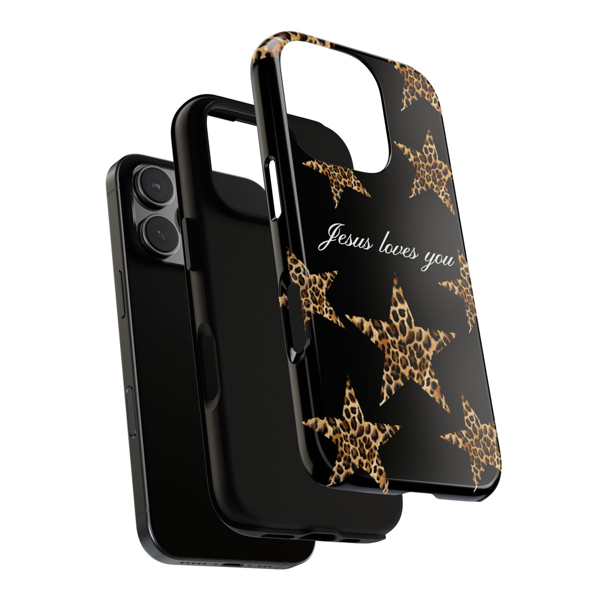 Jesus loves you Leopard Star phone case