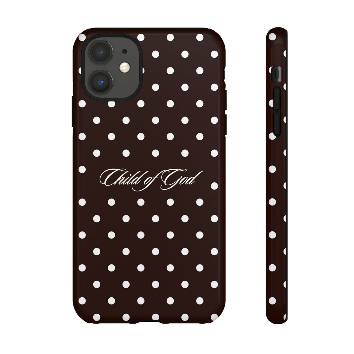 Child of God Espresso Polka Dot Phone Case