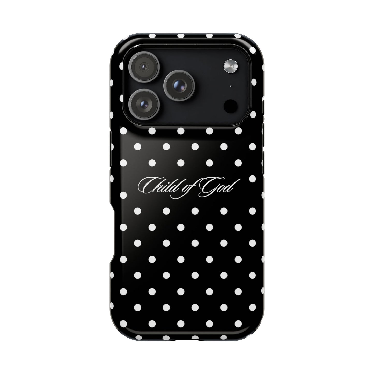 Child of God Black Polka Dot MagSafe Phone Case