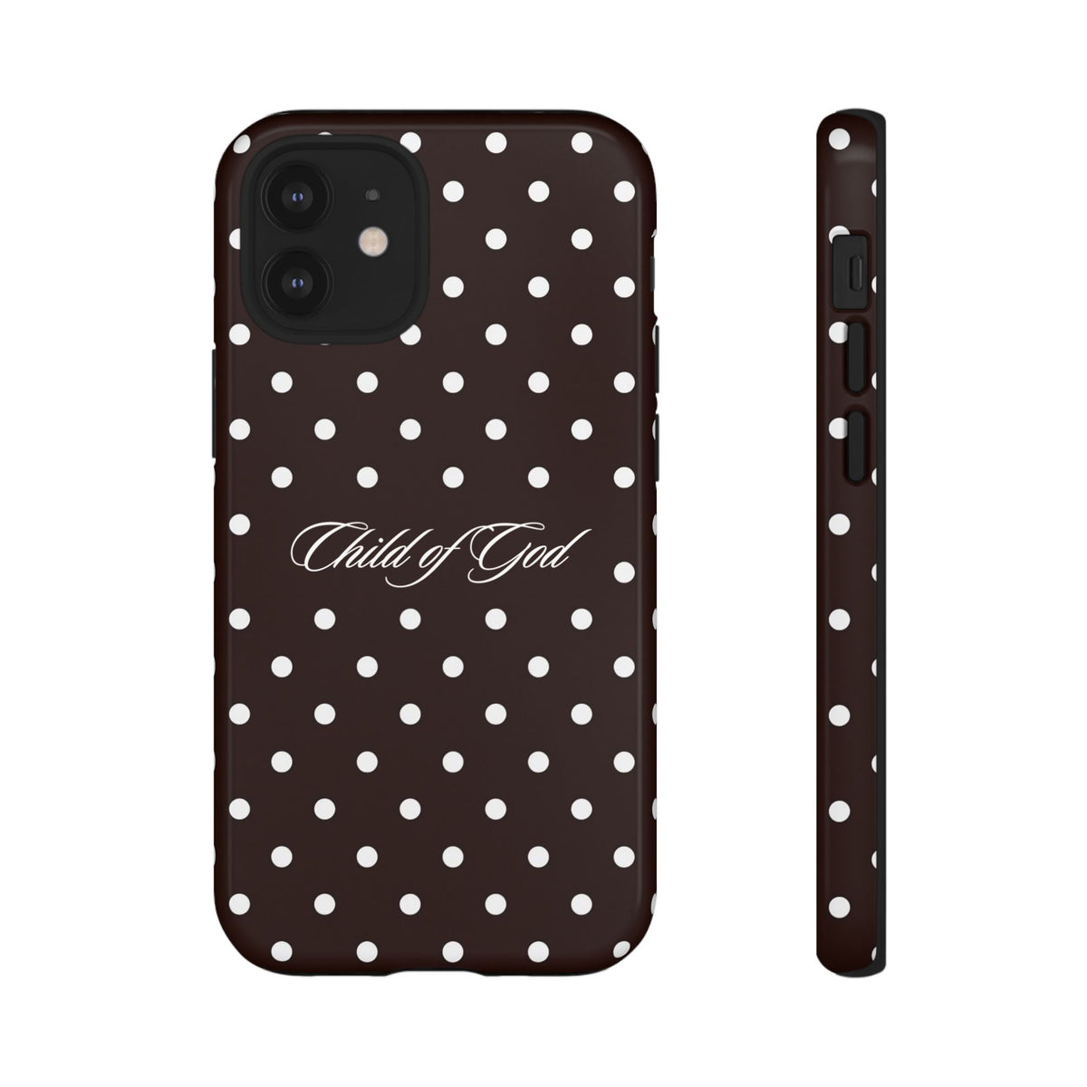 Child of God Espresso Polka Dot Phone Case