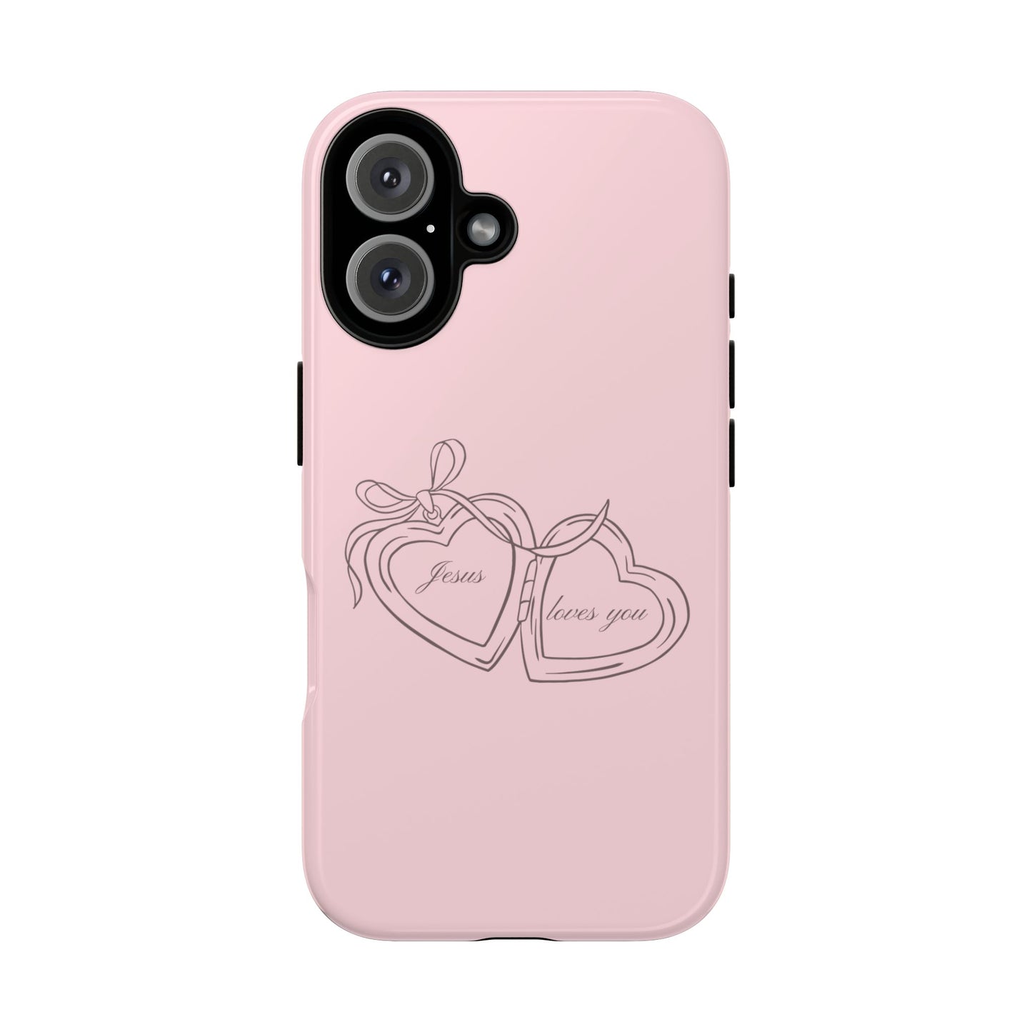 Jesus loves you Pink Locket Phone Case