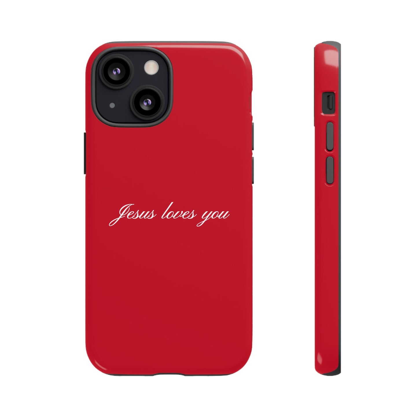 Jesus loves you Red Phone Case