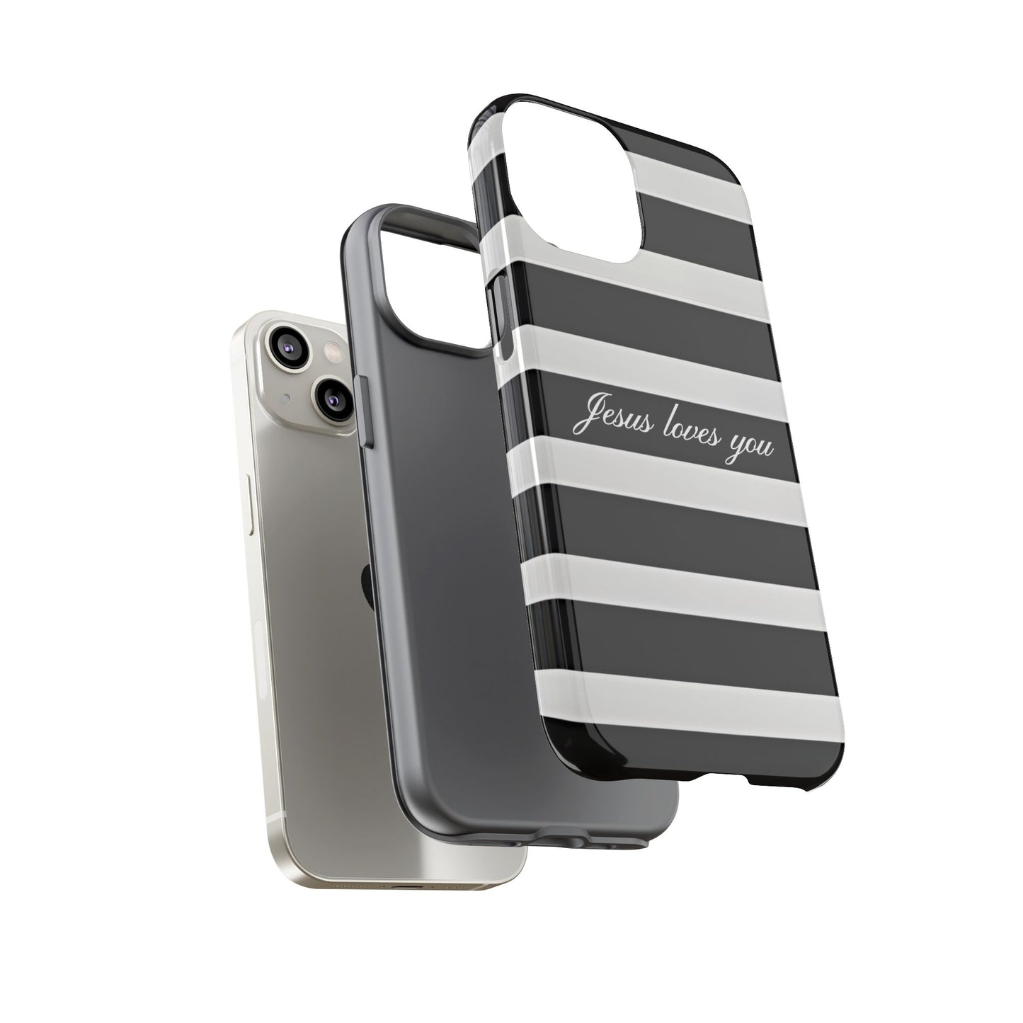 Jesus loves you Stripe Phone Case