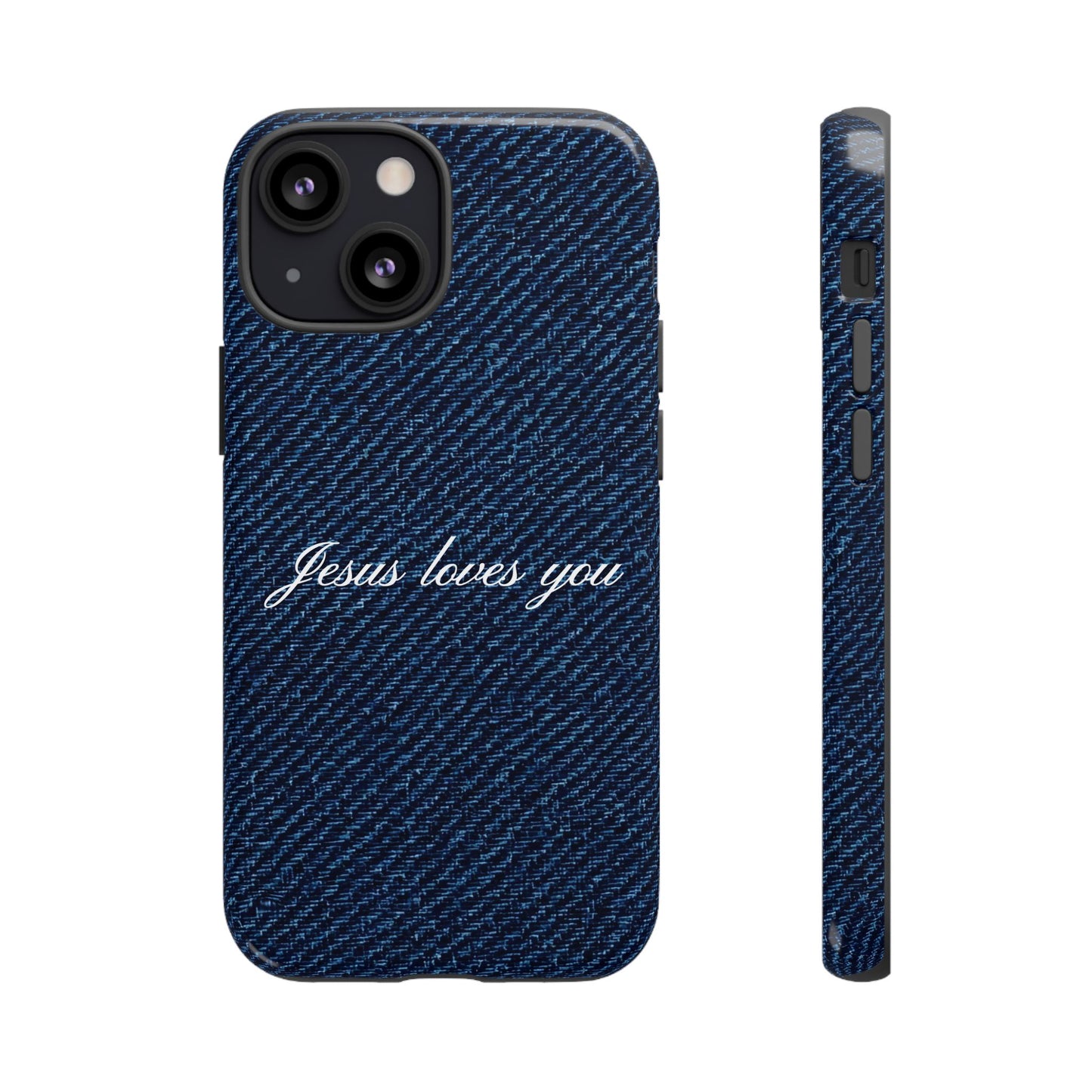 Jesus loves you Dark Denim Phone Case