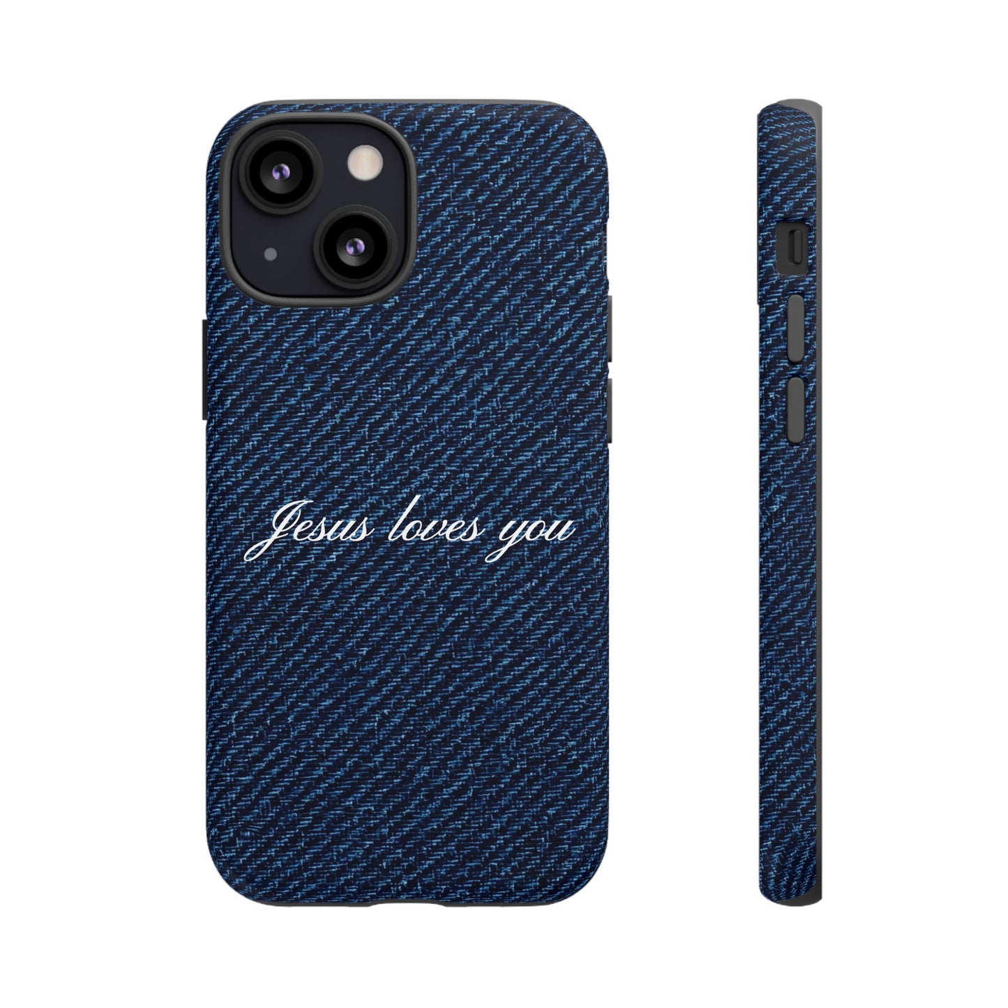 Jesus loves you Dark Denim Phone Case