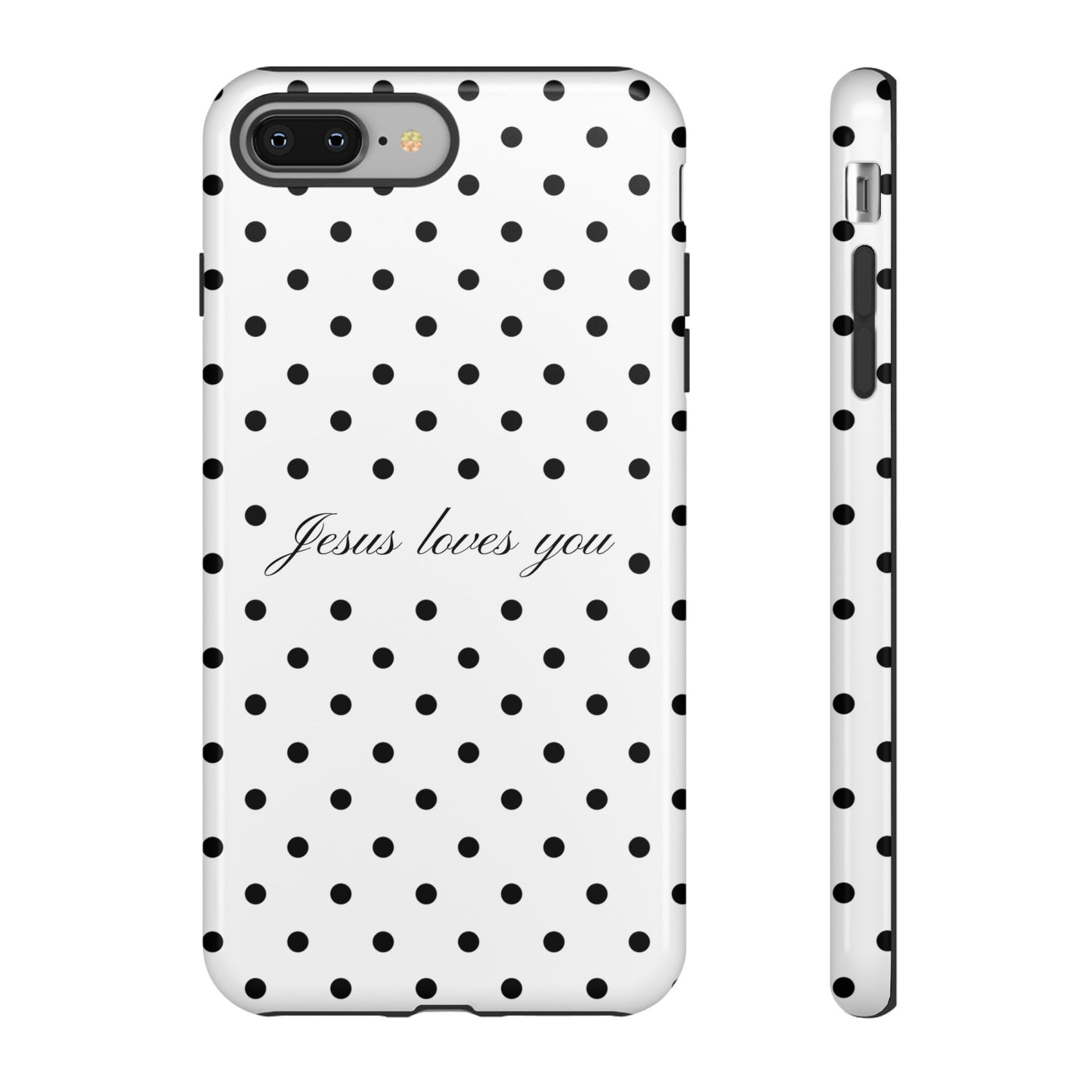 Jesus loves you Polka Dot Phone Case