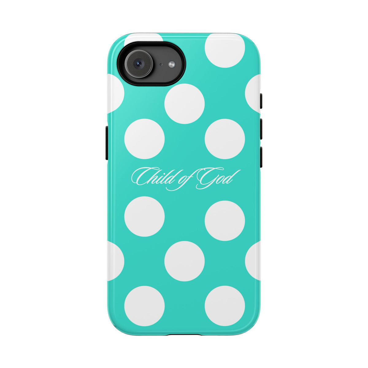 Child of God Turquoise Polka Dot Phone Case