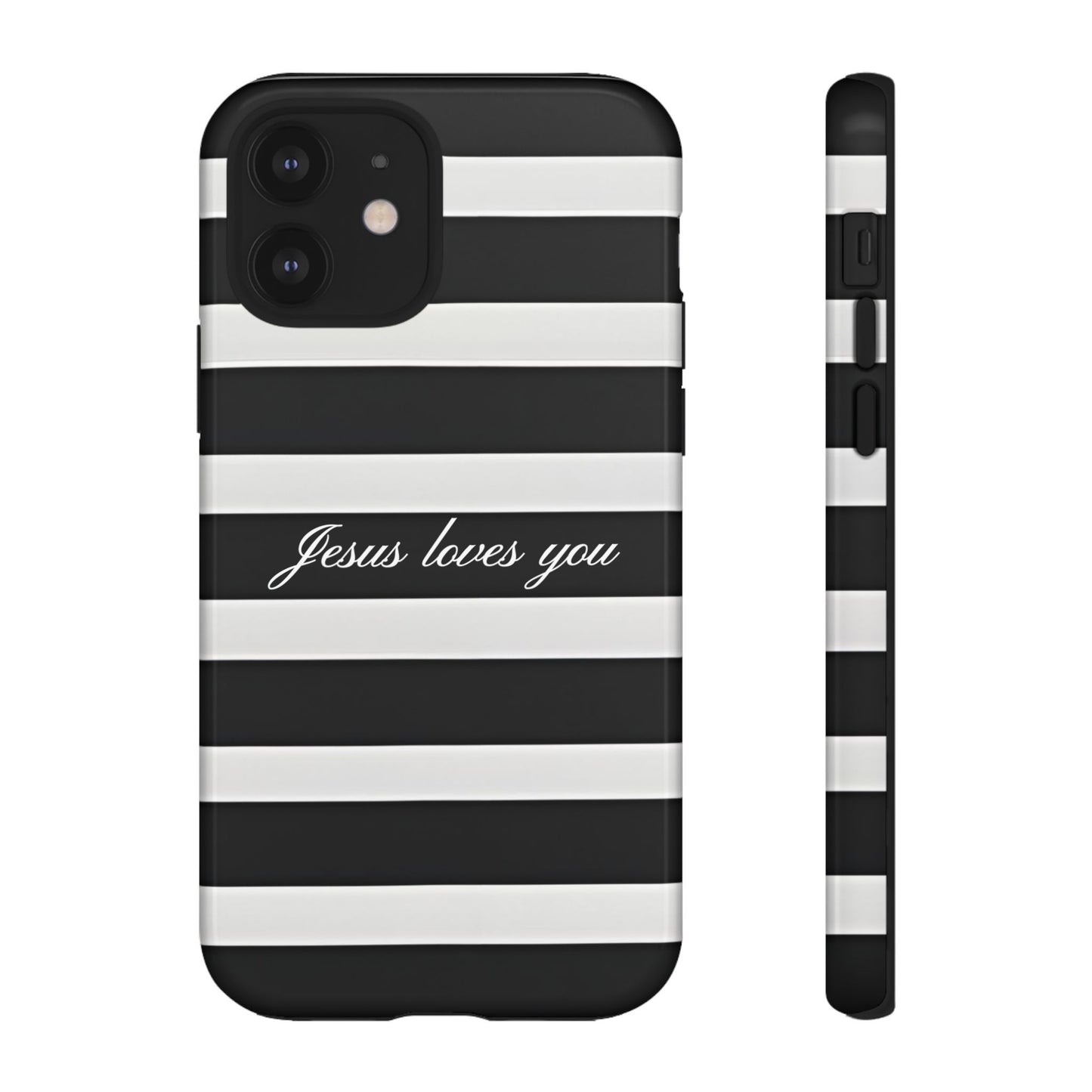 Jesus loves you Stripe Phone Case
