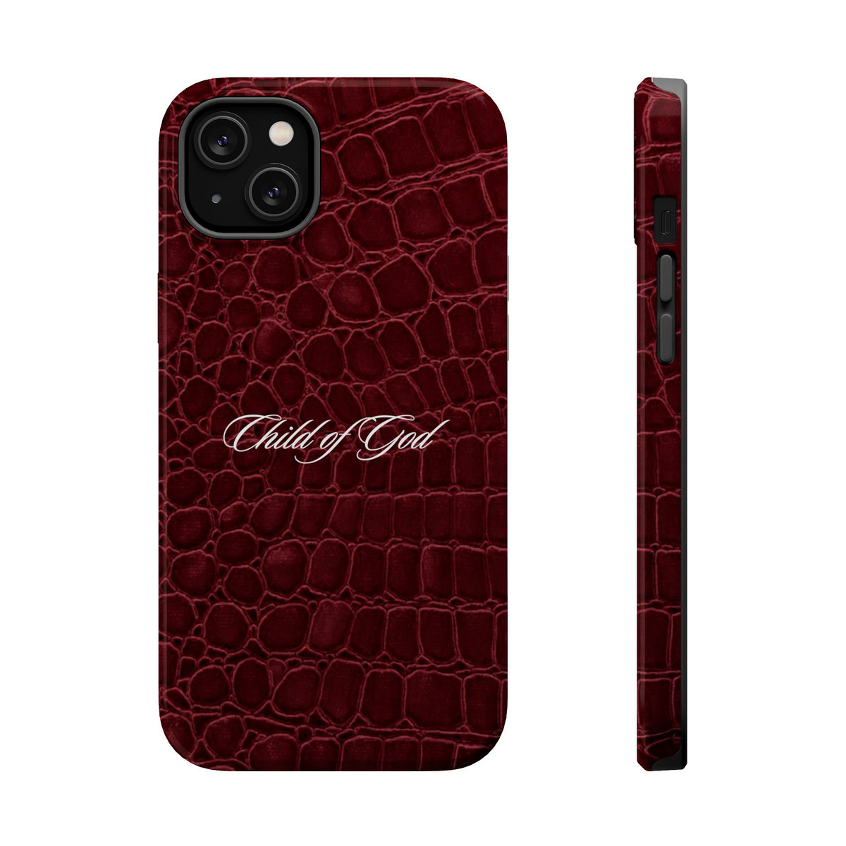 Child of God Burgundy Croc MagSafe Phone Case