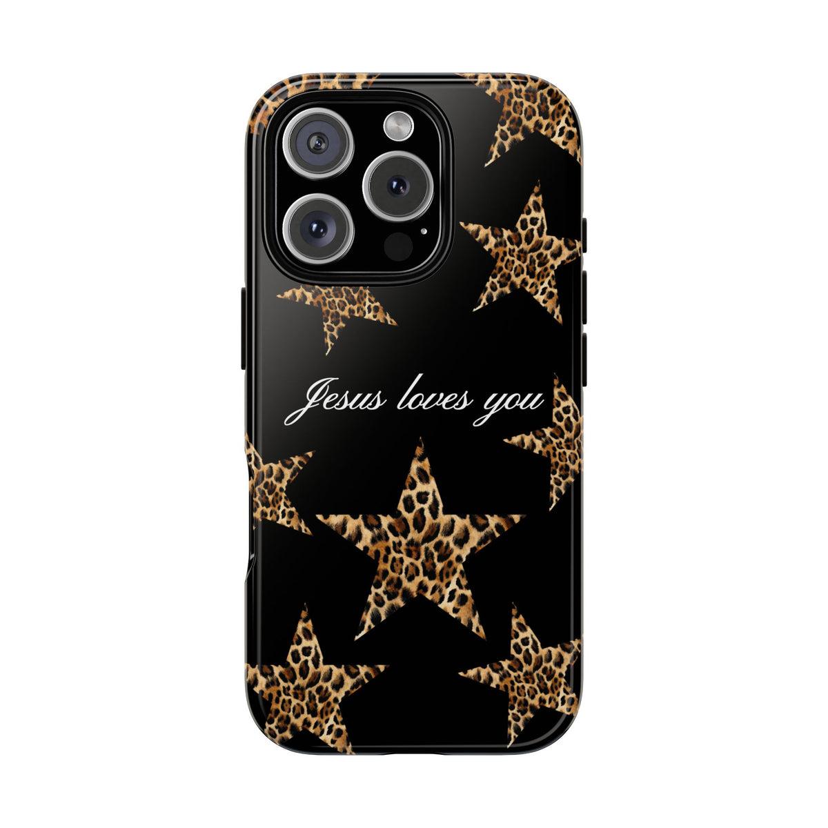 Jesus loves you Leopard Star phone case
