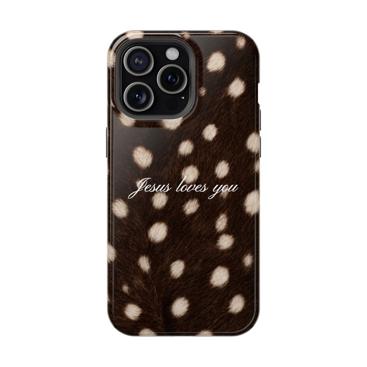 Jesus loves you Dark Fawn MagSafe Phone Case