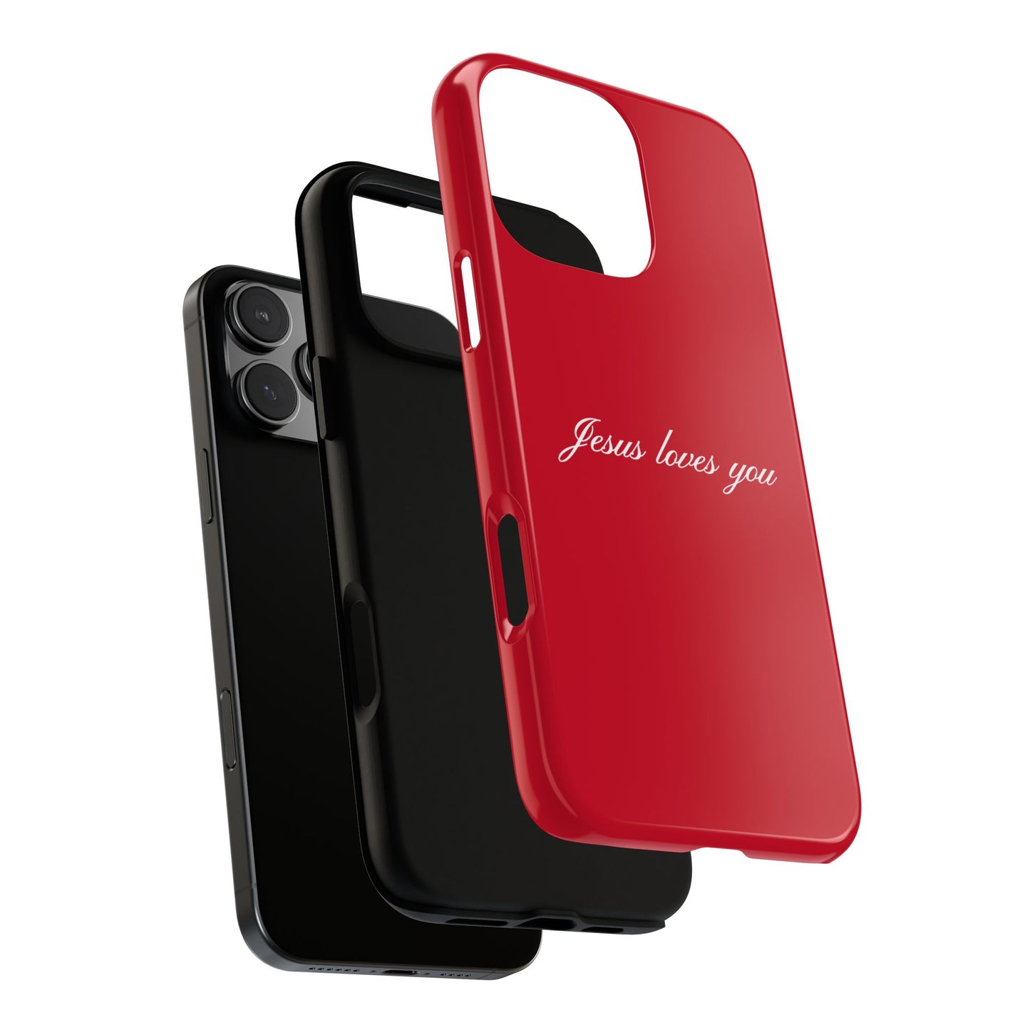 Jesus loves you Red Phone Case