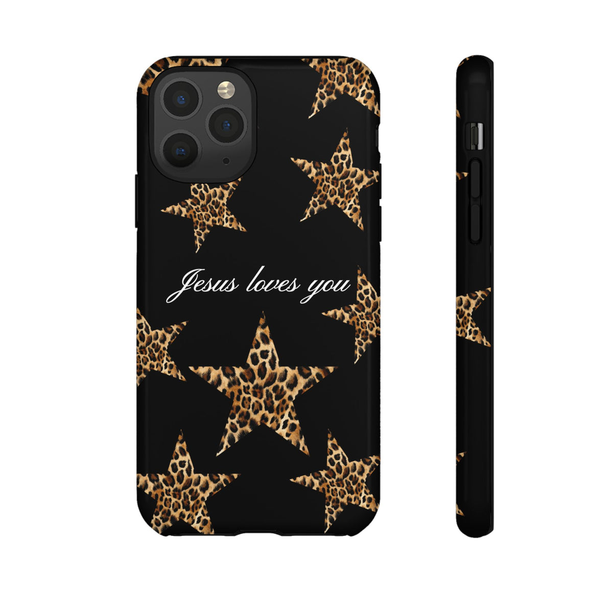 Jesus loves you Leopard Star phone case