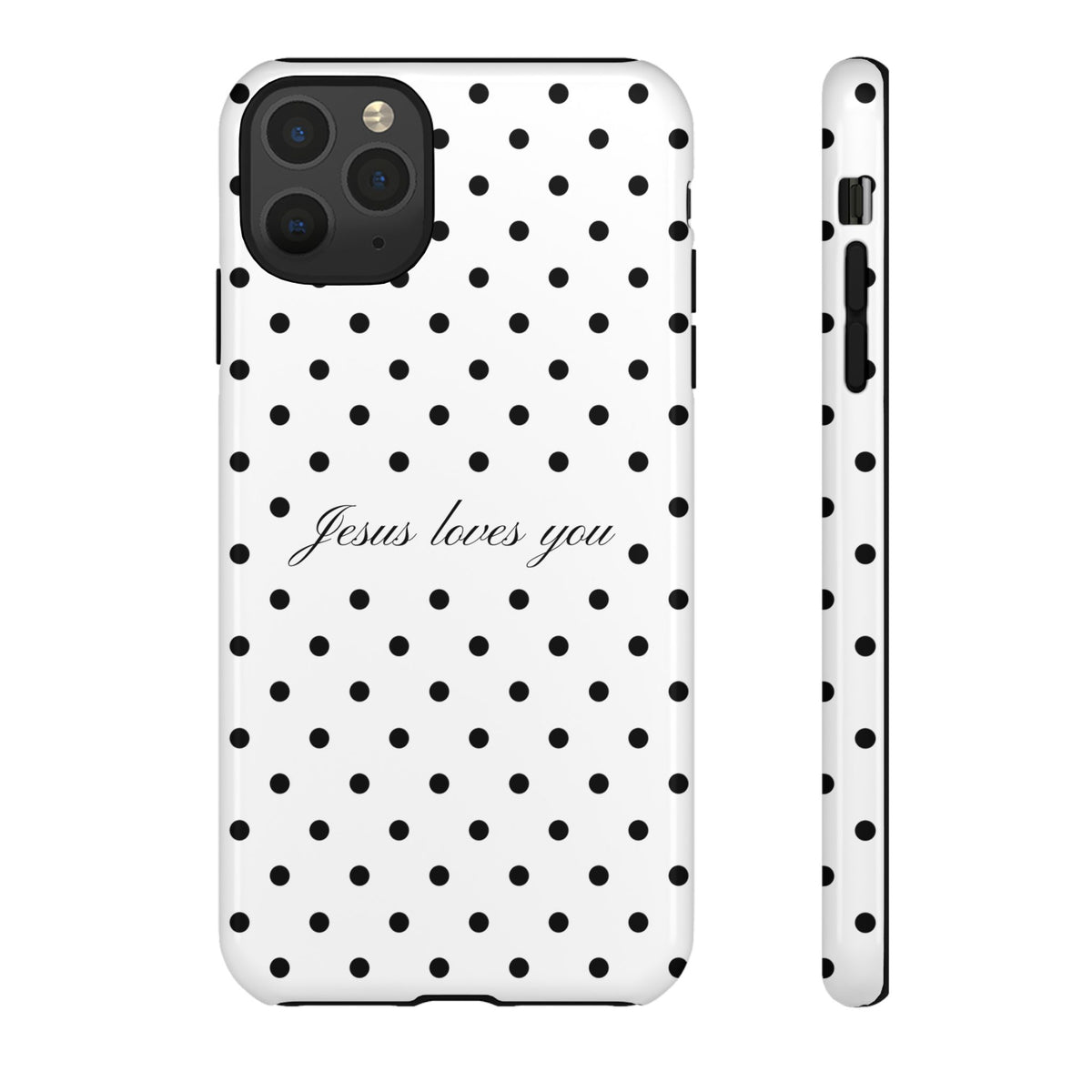 Jesus loves you Polka Dot Phone Case
