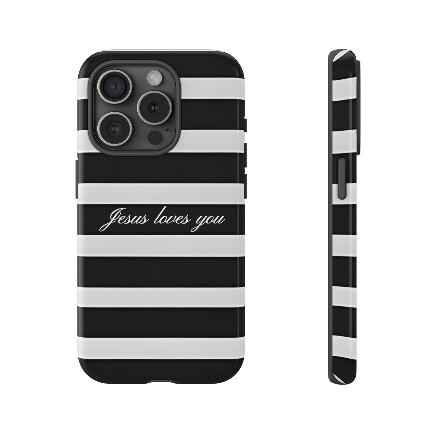 Jesus loves you Stripe Phone Case