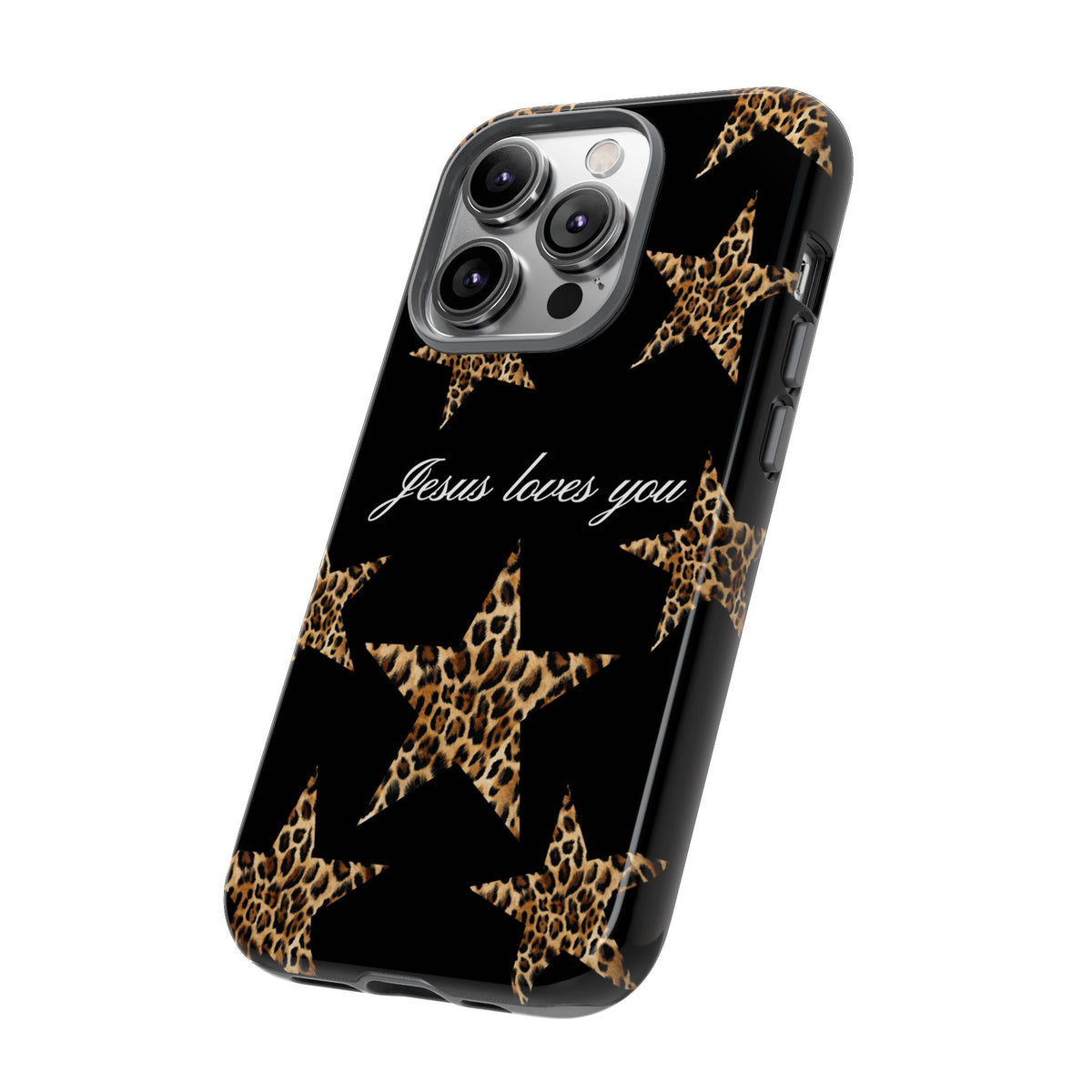 Jesus loves you Leopard Star phone case