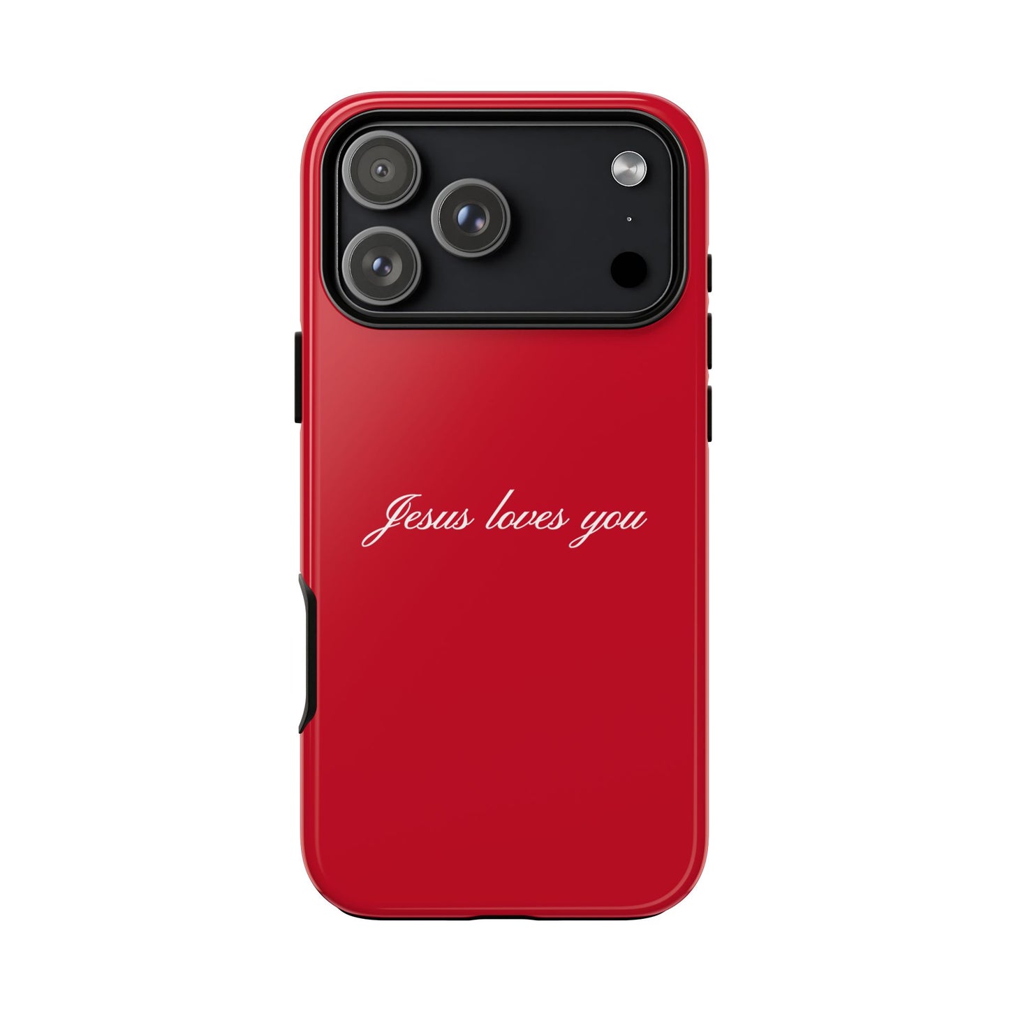 Jesus loves you Red Phone Case