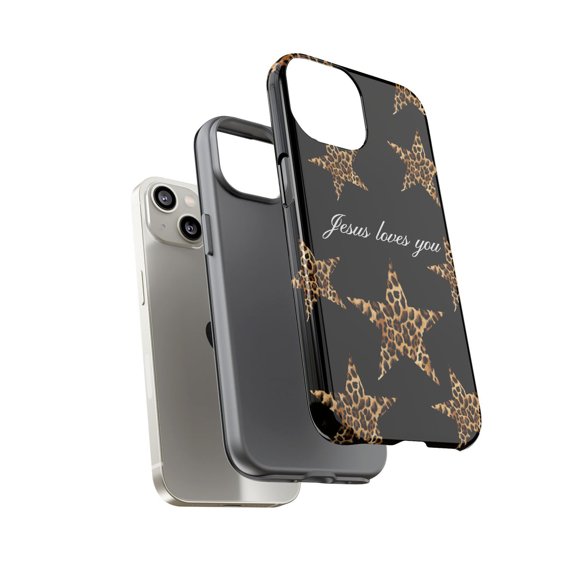 Jesus loves you Leopard Star phone case