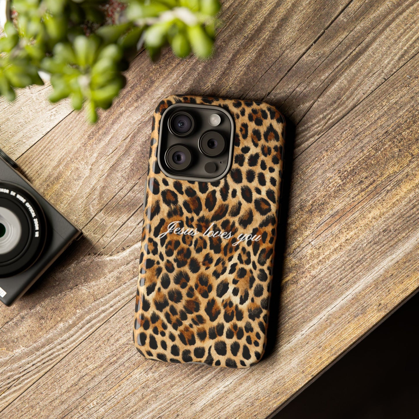 Jesus Loves You Leopard Phone Case