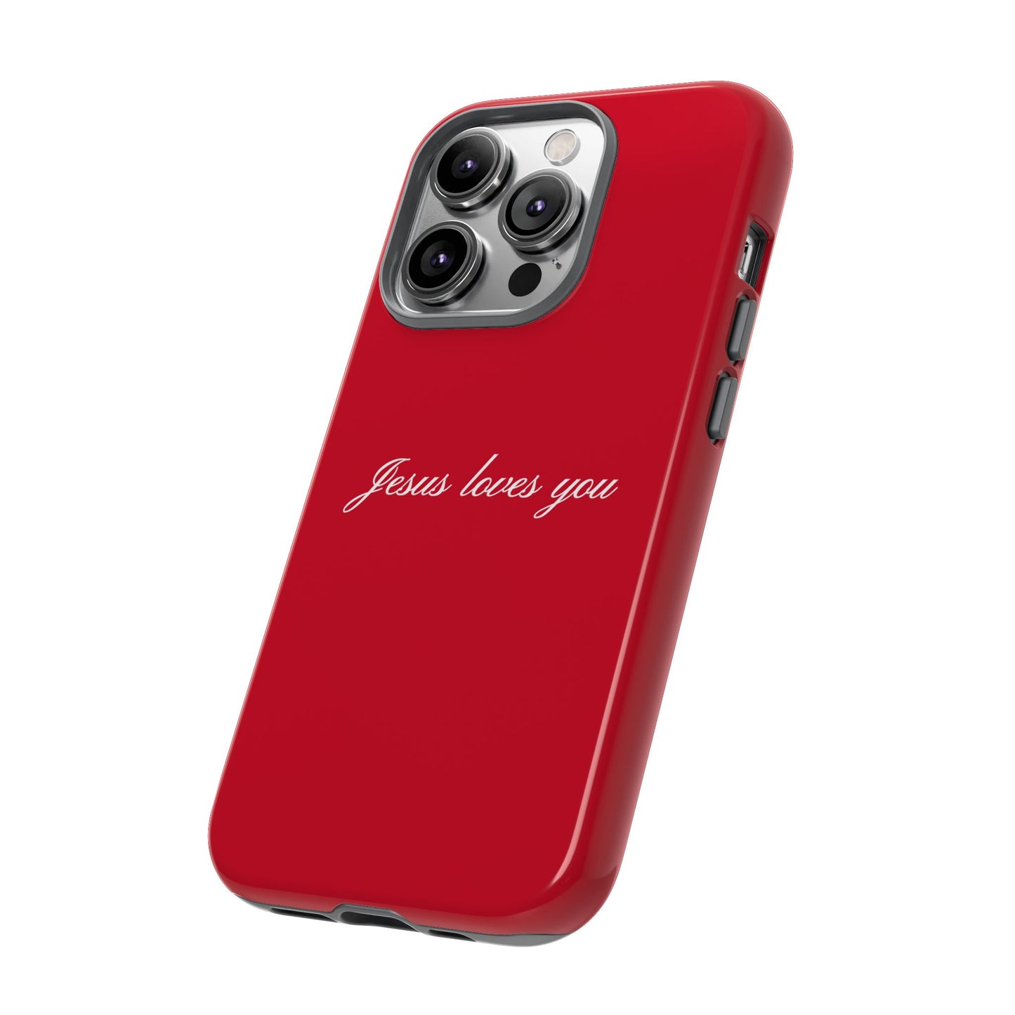 Jesus loves you Red Phone Case