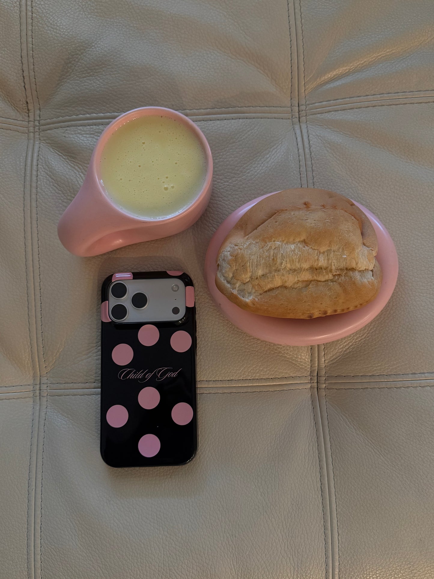 Child of God Pink and Black Polka Dot MagSafe Phone Case
