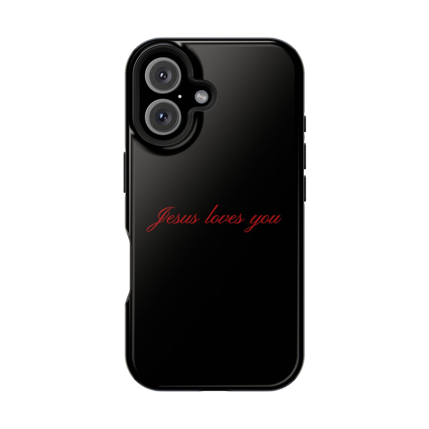 Jesus loves you Black MagSafe Phone Case
